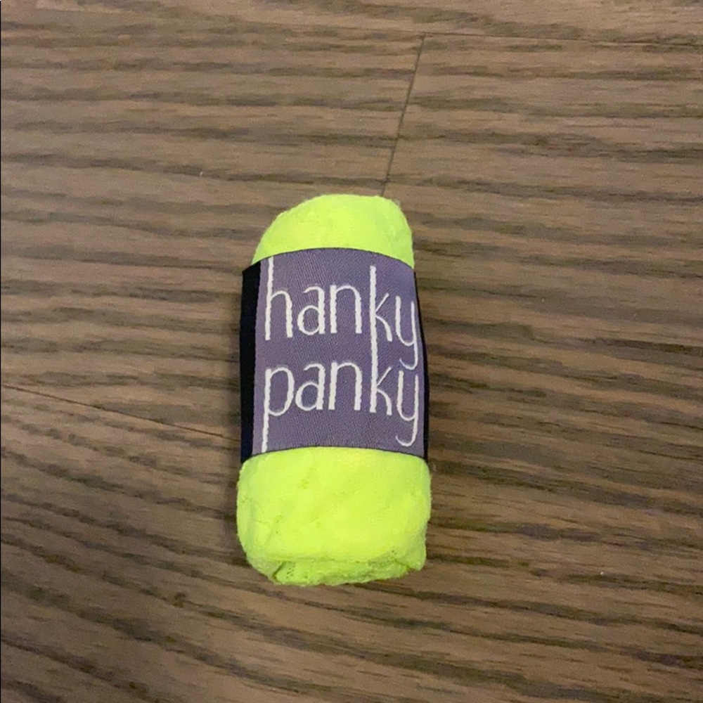 Neon yellow hanky panky thong